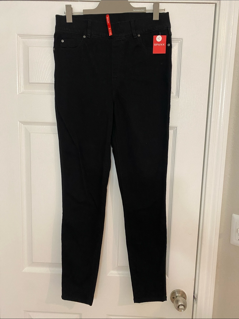 SPANX Black Skinny High-Rise Jeans with Red Tag